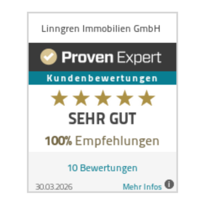 Linngren Immobilien Bewertungssiegel von ProvenExpert